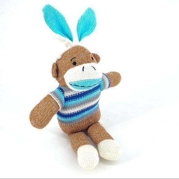 Dan Dee Collector’s Choice Easter Bunny Ears Sock Monkey 12” - Picture 1 of 12